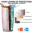 thumbnail image 7 of 20oz Tumbler with Lid and Straw Stainless Pink Marble Steel Vacuum Insulated Water Coffee Tumbler Cup, Double Wall Vacuum Insulated Travel Mug Reusable Tumblers for Ice Drinks, Hot Beverage, 7 of 7