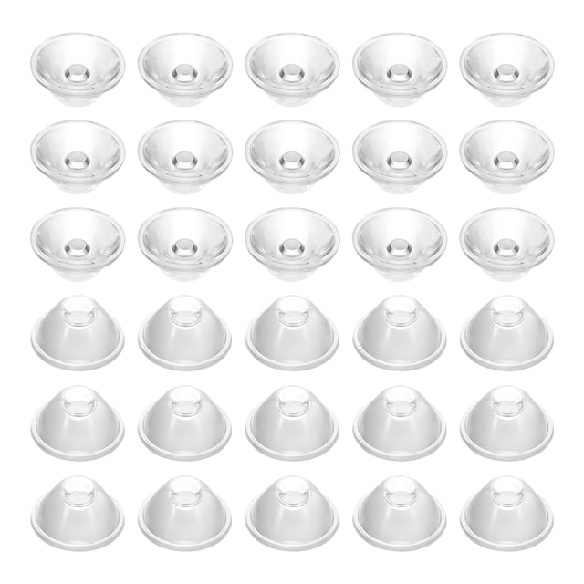Uxcell 20 Degree 20mm High Power LED Lens, 30 Pcs LED Reflector Collimator Acrylic Optical PMMA Smooth Surface Lenses Focusing LED Lens for 1W LED Light Lamp Bulb Spotlight Panel, Clear