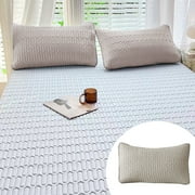 Latex Cooling Pillow, Queen Size, Adjustable Cross Cut Memory Foam Pillow, Cool Pillow for Side, Back, Stomach Sleepers, Bed Pillows for Sleeping, Luxury Gel Pillows