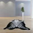 thumbnail image 4 of Stenciled Reverse Zebra Brazilian Cowhide Rug, 4 of 5