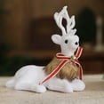 thumbnail image 4 of Boovnll Reindeer Christmas Decor, White Velvet Reindeers Figurines Xmas Reindeer for Holiday Indoor Tabletop Decor, Christmas Decorations, 4 of 4