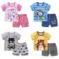 thumbnail image 1 of 2023 Baby Boys Clothing Sets Summer Short Sleeve Cotton kids set 2Pcs leisure Cartoon baby girls clothes181y to 2y 90 He Qiyong unisex, 1 of 1