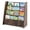 Brown, variant on Costway 4-tier Kids Wooden Bookshelf Toddlers Book Rack with Deep Shelves, Brown