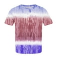 thumbnail image 5 of Patlollav Plus Size Tops For Women Tie Dye Short Sleeve Tunic Shirts Lightweight Crewneck Oversize Tshirts For Women 2024, 5 of 6