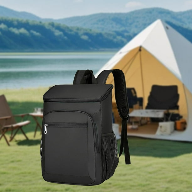Mochila termica con aislamiento bolsa termica ligera para adultos mochila de Camping mochila mas fresca para el almuerzo para viajes y senderismo Negro Bodega Aurrera en linea