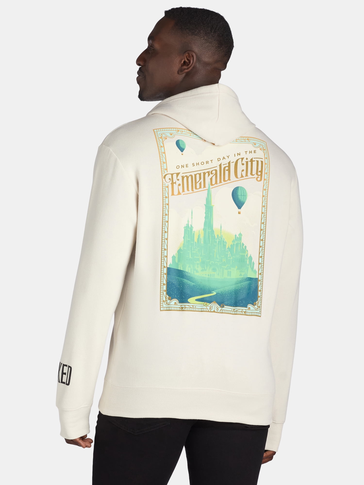 Wicked Men's and Big Men’s Embroidered Emerald City Graphic Hoodie, Sizes S-3XL