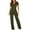 Army Green rompers for women, variant on Summer Saving Wycnly Rompers for Women Casual Empire Waist Loose Straight Leg Maxi Jumpsuits with Belt V-Neck Short Sleeve Formal Solid Long Womens Jumpsuits on