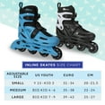 thumbnail image 2 of Awaken Skateboard Unisex Adjustable Inline Roller Skates, Blue, 2 of 8