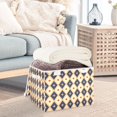 thumbnail image 5 of 40L Lidded Home Storage Bins Foldable Storage Box with Handle for Home Bedroom Closet, Retro Pattern Printed, 5 of 7