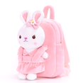 thumbnail image 1 of Mochila Gloveleya para niños pequeños con conejito de peluche rosa 9 x 7 x 4 pulgadas, 1 of 8