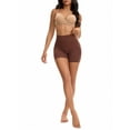 thumbnail image 2 of INSPIRE CHIC Women's High Waisted Boyshorts Underwear Soft Stretch Seamless Control Panties for Under Dresses L Coffee, 2 of 5