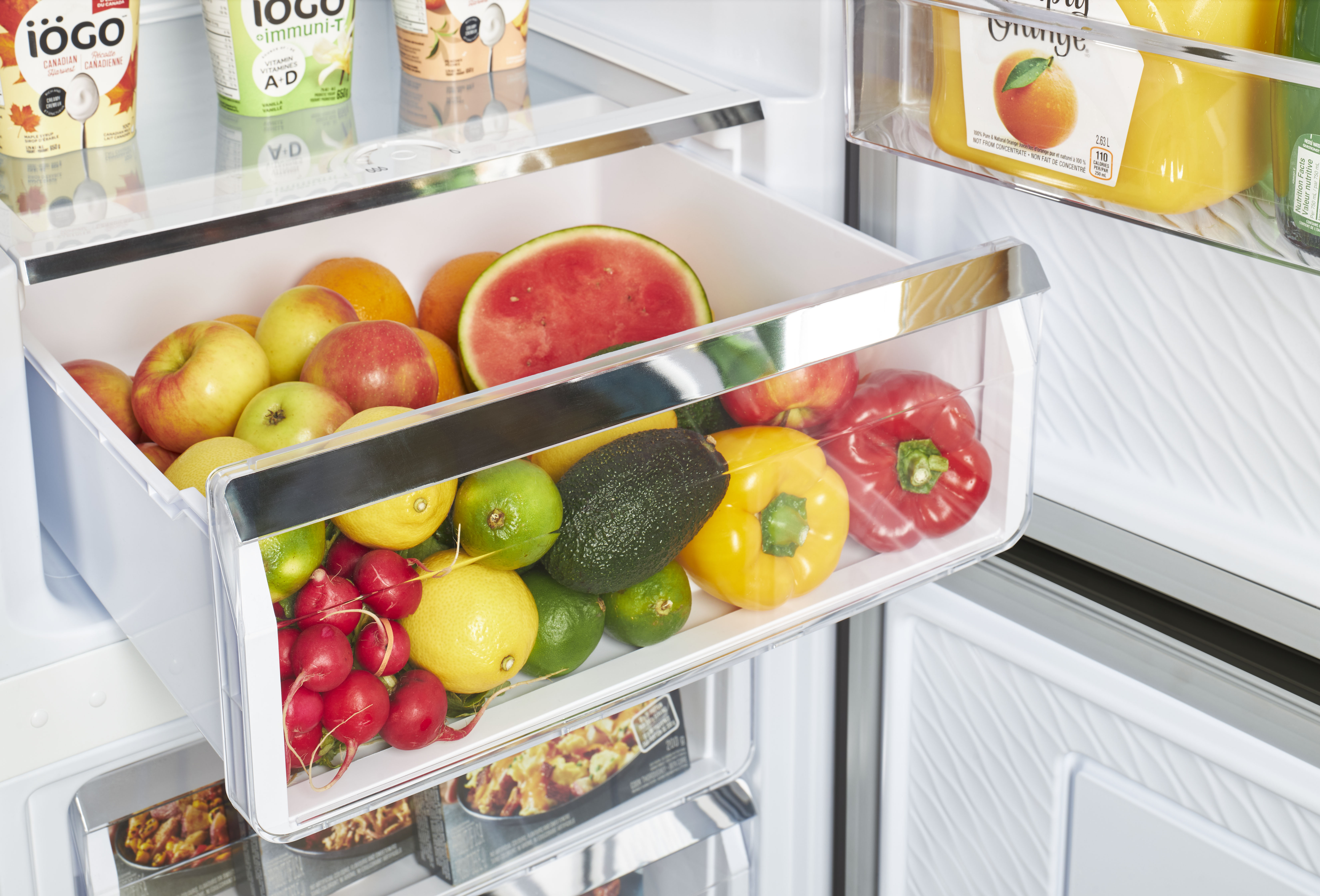 Unique Prestige 21.6" Frost Free 11.7 cu/ft Freestanding Bottom Freezer Refrigerator in Stainless Steel, ENERGY STAR Certified