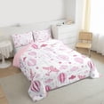 thumbnail image 3 of Homewish Cartoon Aicrafts Airplanes Bedding Comforter Set,Coluds Stars Pattern Twin Comforter Sets,Pink White Bedding Set For Boys Kids,Ultra Soft Home Decor Reversible,2pcs, 3 of 8