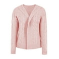thumbnail image 3 of Vedolay Womens Fall Tops Womens Plus Size Sweaters Casual Long Sleeve Crewneck Knit Pullover Tops,Pink XL, 3 of 5