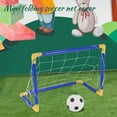 thumbnail image 4 of Mini balón de fútbol plegable para interior, portería con red y bomba, juego de deporte para niños al aire libre, juguete para el hogar, regalo de cumpleaños para niños de plástico, 4 of 4