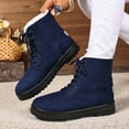 thumbnail image 5 of Winter Snow Boots for Women Anti-Skid Platform Lace up Casual Fuzzy Warm High Top Ankle Booties, 5 of 7