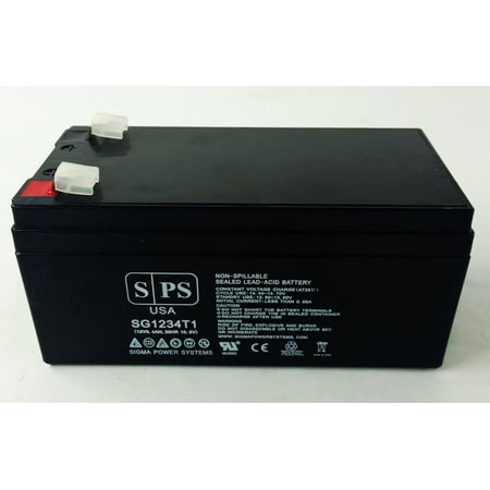 SPS Brand 12V 3.4 Ah Replacement Battery for Pulse Oximeter LCR12V34P (1