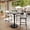 Gray Faux Concrete/Black Base, variant on Flash Furniture 36" Square Tabletop with TopGuard HPL Technology in Dark Brown with 24" Black Round Bar Height Base