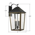 thumbnail image 3 of HAW-604-MK-TG Crystorama Lighting Hawkins - 4 Light Outdoor Wall Mount-29.75 Inch Tall and 15 Inch Wide, 3 of 7