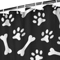 thumbnail image 3 of Paw Prints and Bones Shower Curtain 36"x72" ,Bathroom Decorative Shower Curtains Set with 12 Hooks,Modern Waterproof Washable Shower Curtain, 3 of 6