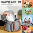 thumbnail image 3 of Inslulated Lunch Bag Box for Adults Men Women Resuable Large for Working Camping Travel Picnic Black, 3 of 7