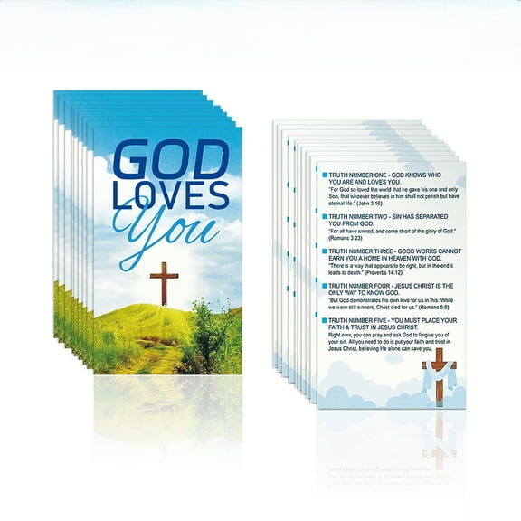 Christian Inspirational Scripture Cards, 3.5×2.1in Pocket Faith Cards for Encouragement, Bible Verse Witnessing Tracts, Bulk Mini Gospel Cards for Church Outreach, Kids & Adults