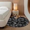 thumbnail image 2 of Coastal Nautical Round Area Rug 5Ft Washable Circle Rugs for Living Room Bedroom, Summer Ocean Beach Sea Corals Black Non-Slip Carpet Floor Mats Indoor Outdoor Carpet Runner Aesthetic Home Decor, 2 of 8