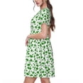 thumbnail image 2 of Vsdgher Fête de la Saint-Patrick4 pour Femmes Été 2025 Décontracté Robes Midi Maxi Légères Manches Courtes Col Rond Robe de Plage, 2 of 6