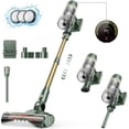 thumbnail image 3 of Laresar V12 Aspiradora Inalámbrica, Carga Rápida 2H 600W 65KPa Succión Fuerte, 80Mins de Autonomía Aspiradora Tipo Escoba para Alfombra Piso Duro Pelo de Mascota, 3 of 4