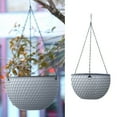 thumbnail image 2 of Petit Pot de Fleurs Suspendu en Rotin, Design Européen en Nid d'Abeilles, Jardinière Intérieure Extérieure pour, 2 of 7
