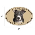 thumbnail image 2 of I Love my Pit Bull Breed Oval Magnet, 2 of 3