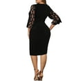thumbnail image 3 of Gvmfive Women Plus Size Party Evening Formal Dress Printed 3/4 Sleeve Cocktail Dress, 3 of 5