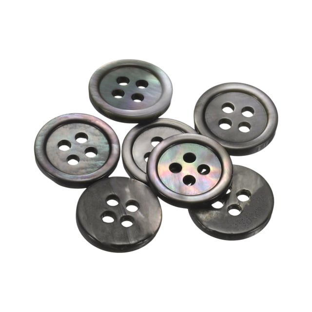 7Piezas Botón de Concha Natural, 4 Agujeros 12.5mm Botones de Madreperla para Camisas Abrigos Trajes Chaquetas Jeans Faldas Manualidades de Costura