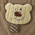 thumbnail image 5 of Pandaie Infant Baby Boy Girl Corduroy Overalls Romper Adjustable Button Suspender Pants Outfit Cute Bear Embroidery Clothes Brown,18-24 Months, 5 of 7