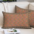 thumbnail image 2 of Beige Grey Floral Boho Throw Pillow Covers, Vintage Ethnic Tribe Abstract Art Soft Breathable Pillow Cases with Invisible Zipper for Sleeping, Small Pillowcases for Couch Bed Sofa Chair 16x24 Inches, 2 of 9