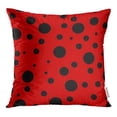 thumbnail image 1 of BOSDECO Housse de Coussin Motif Coccinelle Taches Rouges et Noires Dame 18x18 Pouces, 1 of 1