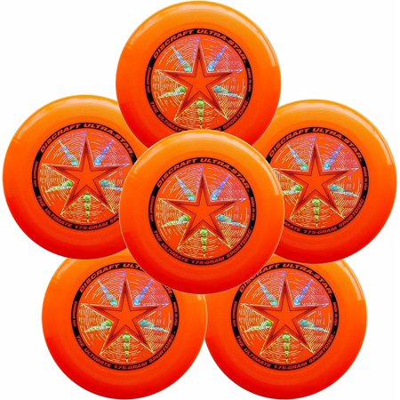 Discraft Ultra-Star 175g Ultimate Frisbee Sport Disc (6 Pack) Orange