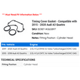 thumbnail image 2 of Timing Cover Gasket - Compatible with 2015 - 2020 Audi A3 Quattro 2016 2017 2018 2019, 2 of 2