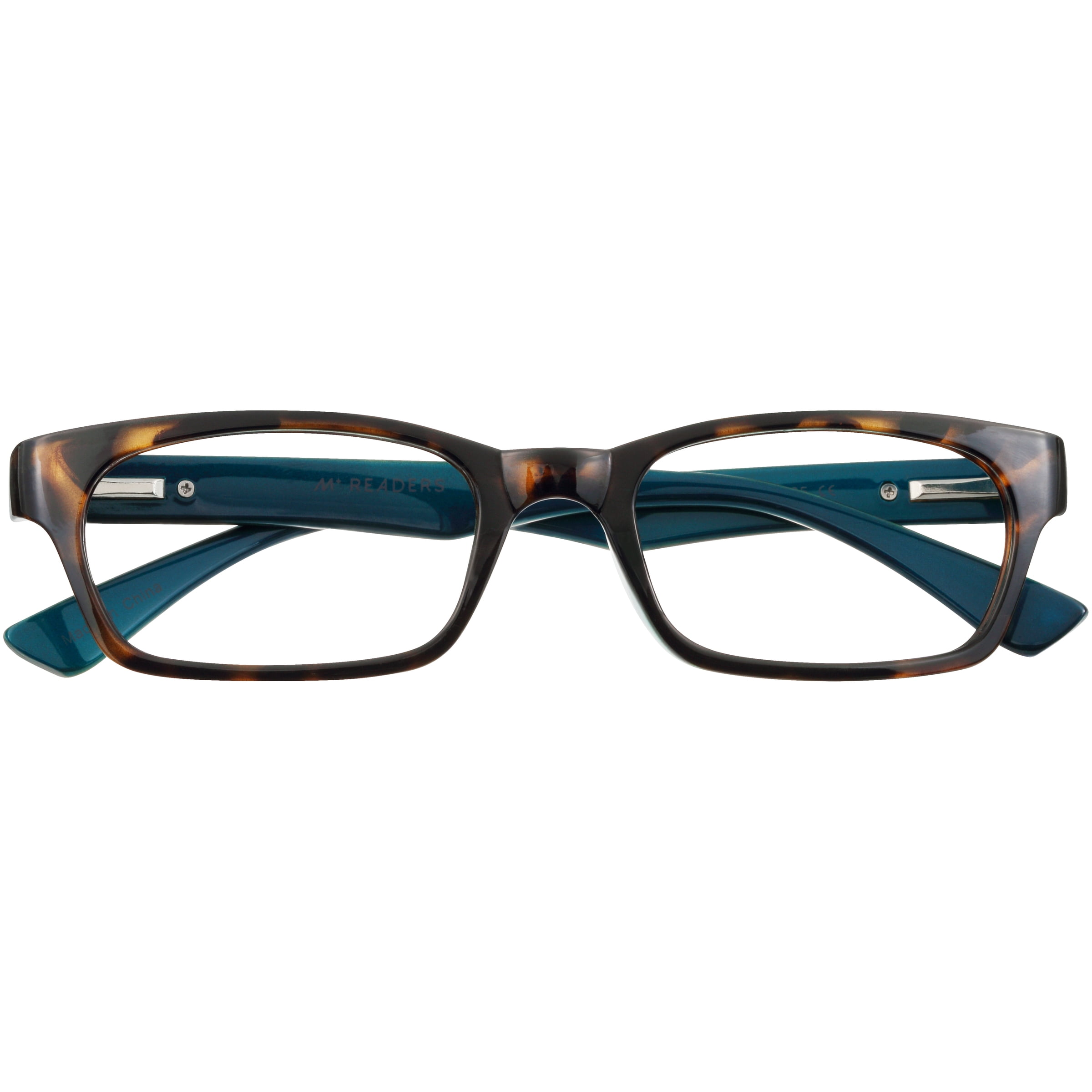 M Readers Women's Colleen +2.50 Rectangle Reading Glasses - Tortoise with Case