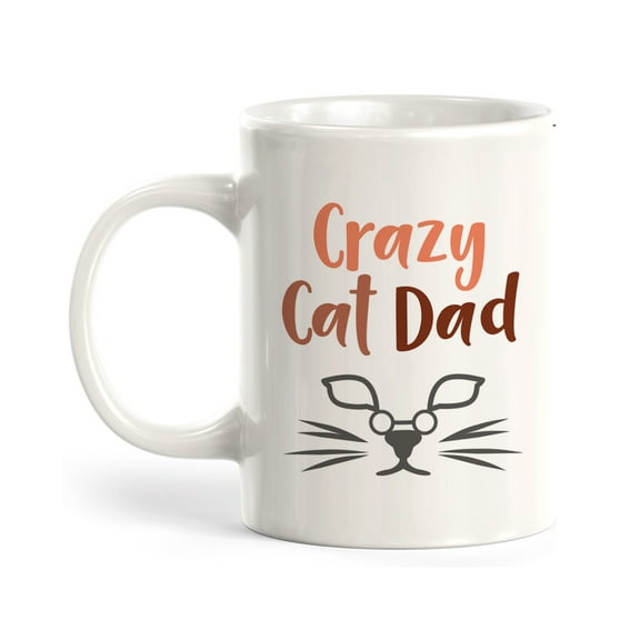 Crazy Cat Dad 11oz Coffee Mug Kitchenware Gift Idea For Cat Lovers