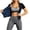#01-Blue, variant on Sauna Suit Hot Sweat Body Shaper Jacket Waist Trainer Long Sleeve Zipper Shirt Workout Top
