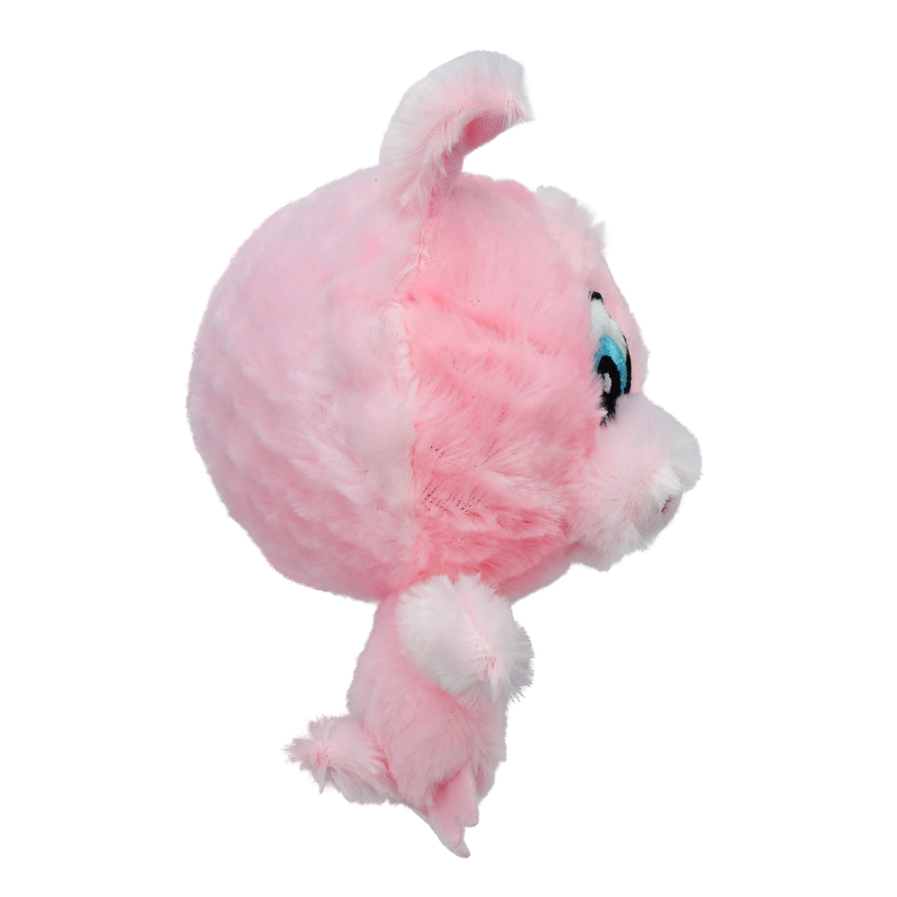Multipet Knobby Noggins Plush Pig Dog Toy, Bumpy Rubber Ball Head with Squeaker, 4 inches
