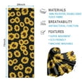 thumbnail image 2 of Black Yellow Sunflower Pattern Hot Yoga Mat Towel Non Slip for Hot Yoga - Quick-Drying Yoga Mat Cover with 4 Corner Pockets with Travel Bag - Hot Yoga Towel Non Slip 70"x26", 2 of 6