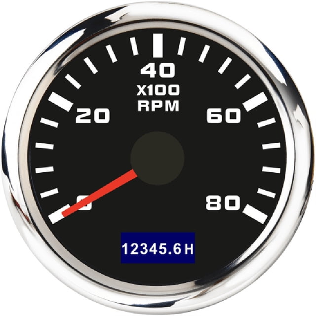 52mm Pointer Tachometer 0-3000/ 4000 RPM With LCD Hour Meter For Car Boat Yacht Waterproof Tachometer Gauge With Red Backlight ,Easy to Calibrate
