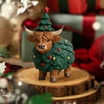 thumbnail image 2 of Cute Animal Christmas Tree Figurine – Resin Mini Statue with Festive Costume for Holiday Home Décor, Table Display, Stocking Stuffers or Christmas Gift, 2 of 5