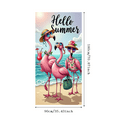 thumbnail image 3 of Beach Theme Flamingo Banner Summer Design Polyester Material Decorative Art for Beach Party Outdoor Event Holiday, 3 of 7