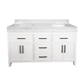 thumbnail image 5 of Kensington 60" Double Bathroom Vanity with White Cabinet and Engineered Marble Countertop, 5 of 6