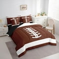 thumbnail image 3 of Castle Fairy Boys Girls Football Print Bedding Comforter Set 7pcs,Sport Theme Queen Bedding Sets Super Cozy,Ball Gamer Queen Sheet Sets,Ultra Soft Home Decor,Reversible, 3 of 8