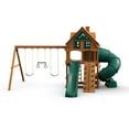 Gorilla Playsets Mountaineer Treehouse Wooden Swing Set with Fort Add