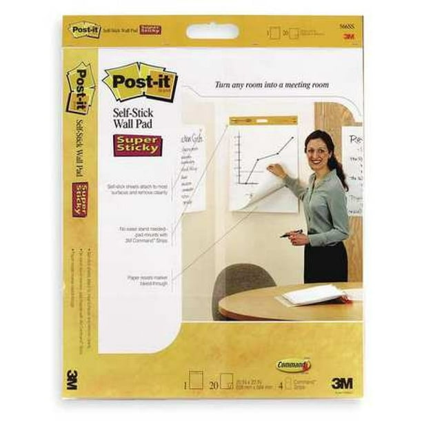 POSTIT 566SS SelfStick Wall Pad 23"x20", White